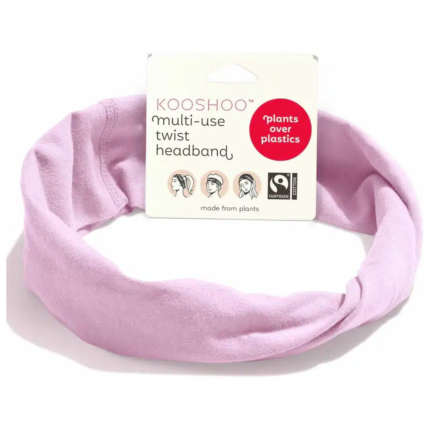 Hårbånd Twist Pink Mist Økologisk - Kooshoo