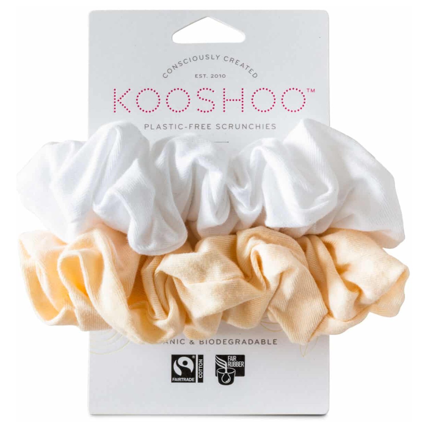 Hår Scrunchie Natural Light Økologisk - 2 stk - Kooshoo
