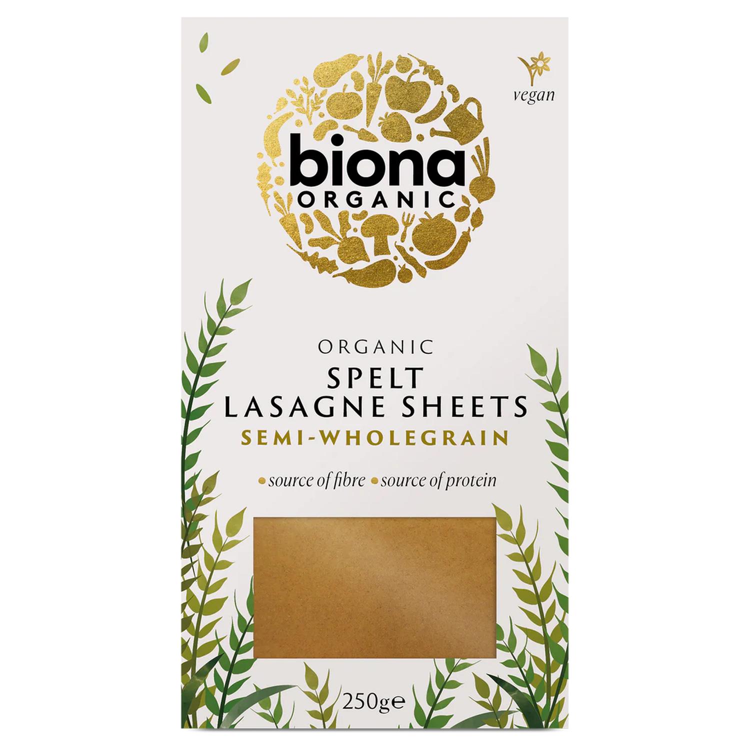 Spelt Lasagneplader Økologisk - 250 gram - Biona