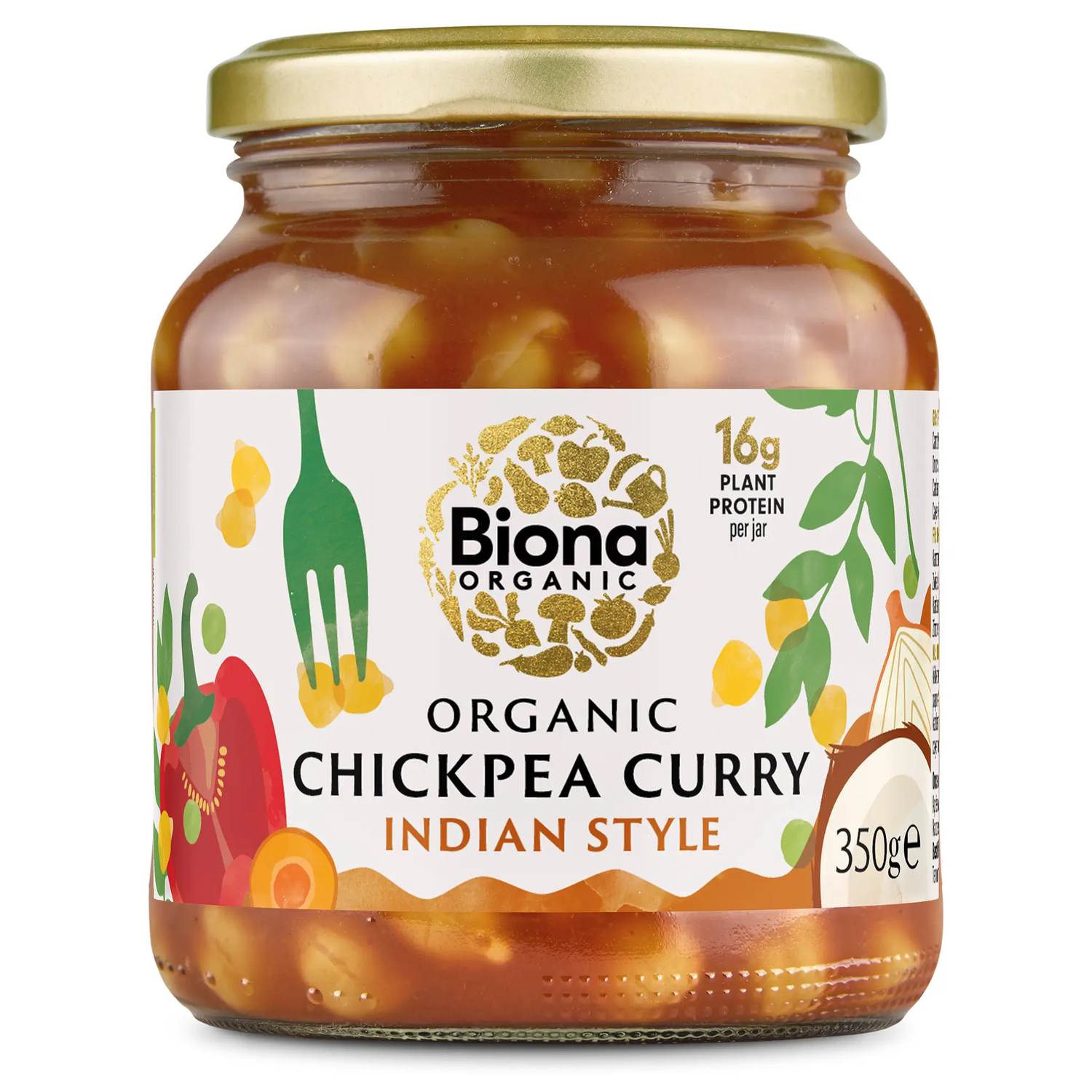 Indian Style Kikærte Curry Økologisk - 350 gram - Biona