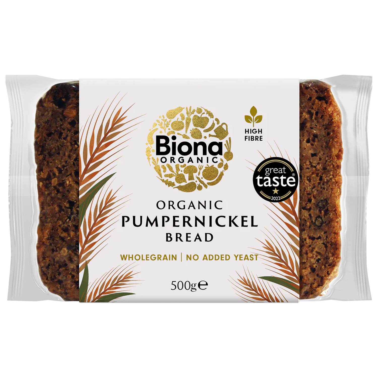 Pumpernickel Rugbrød Skiveskåret Økologisk - 500 gram - Biona