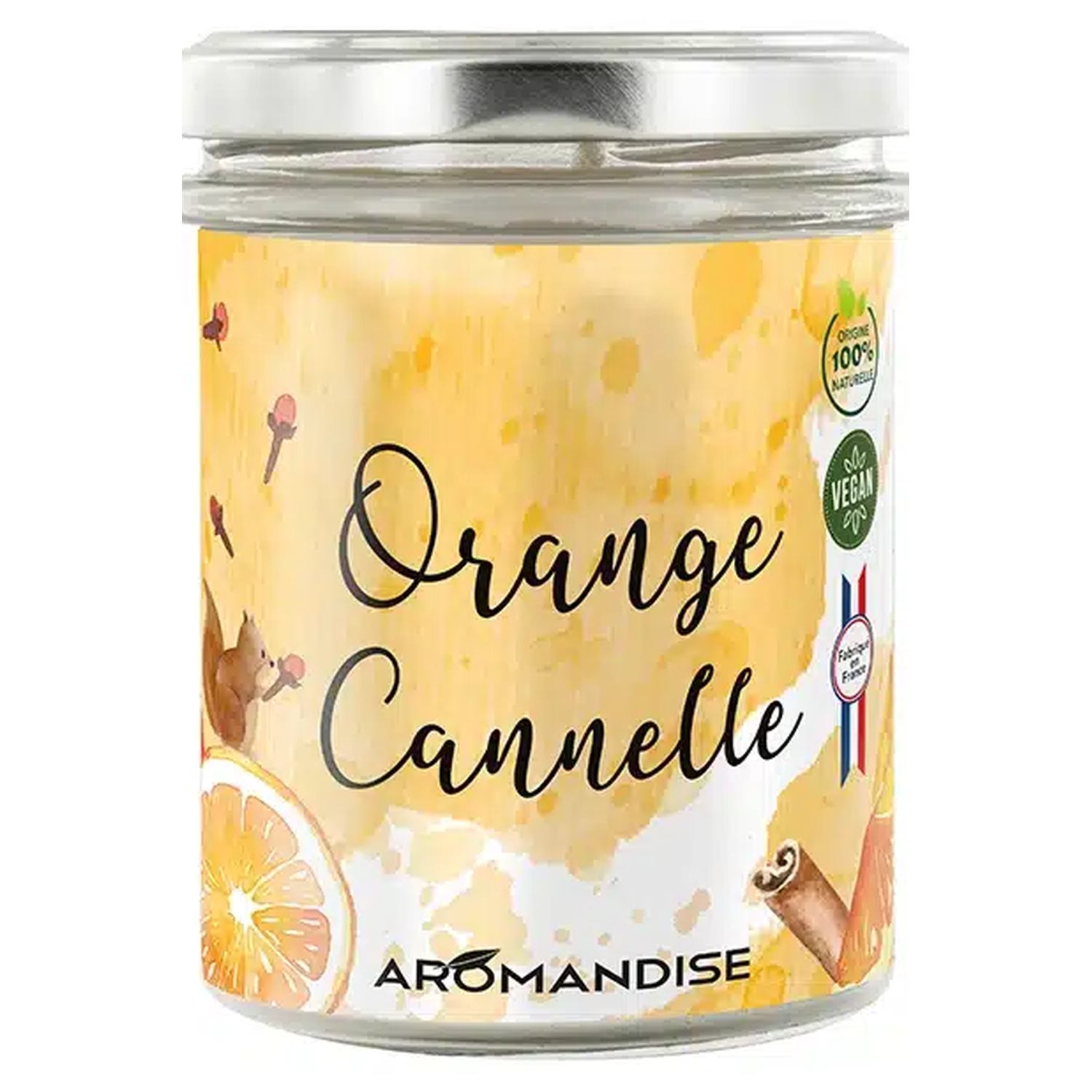 Duftlys Orange Cinnamon Sojalys - 150 gram - Aromandise