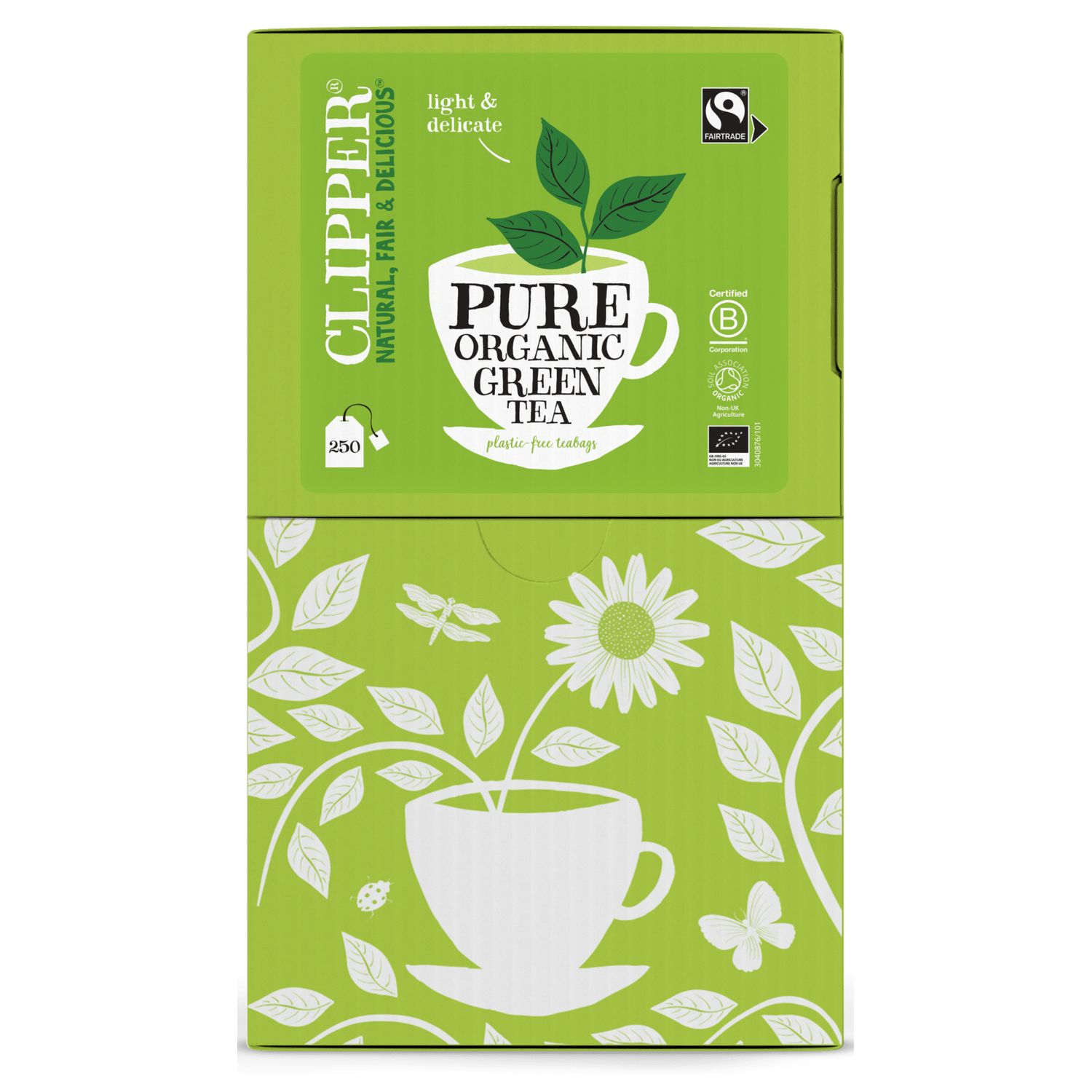 Grøn Te Fairtrade Økologisk - 250 breve - Clipper