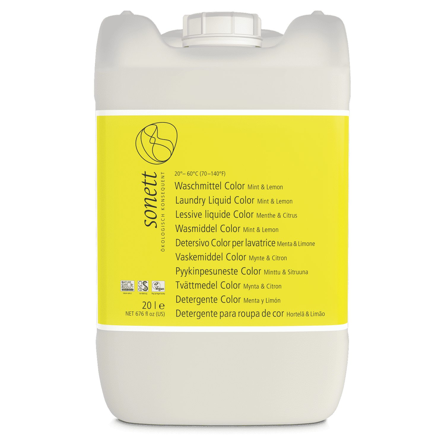 Vaskemiddel Color Mynte & Citron - 20 liter - Sonett