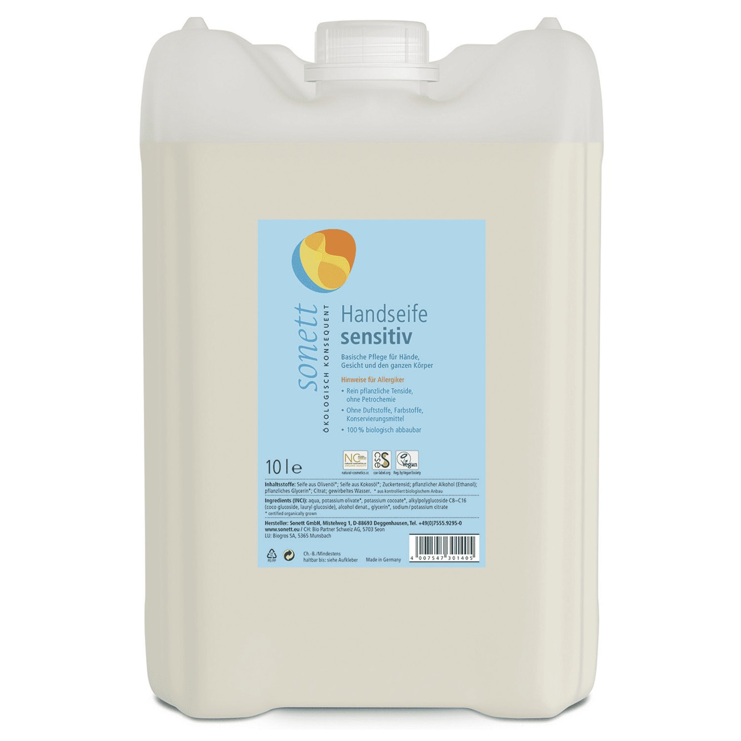 Håndsæbe Neutral Flydende - 10 liter - Sonett