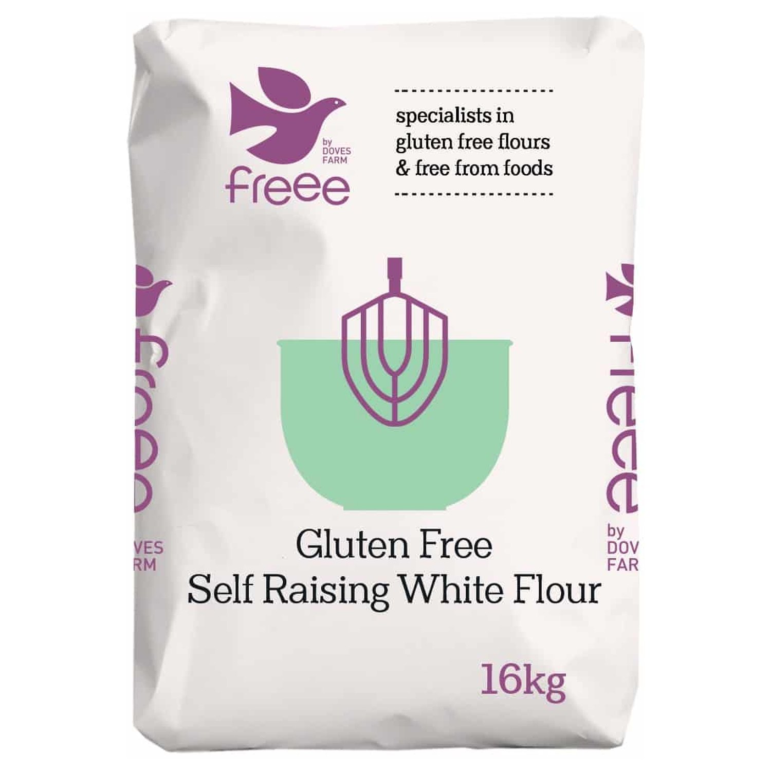 Glutenfri Selvhævende Mel - 16 kg - Freee/Doves