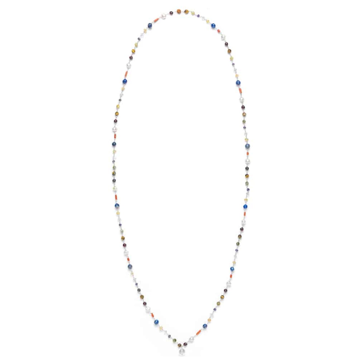Planet Mala Sølv - ca. 102 cm - 108 Blessings