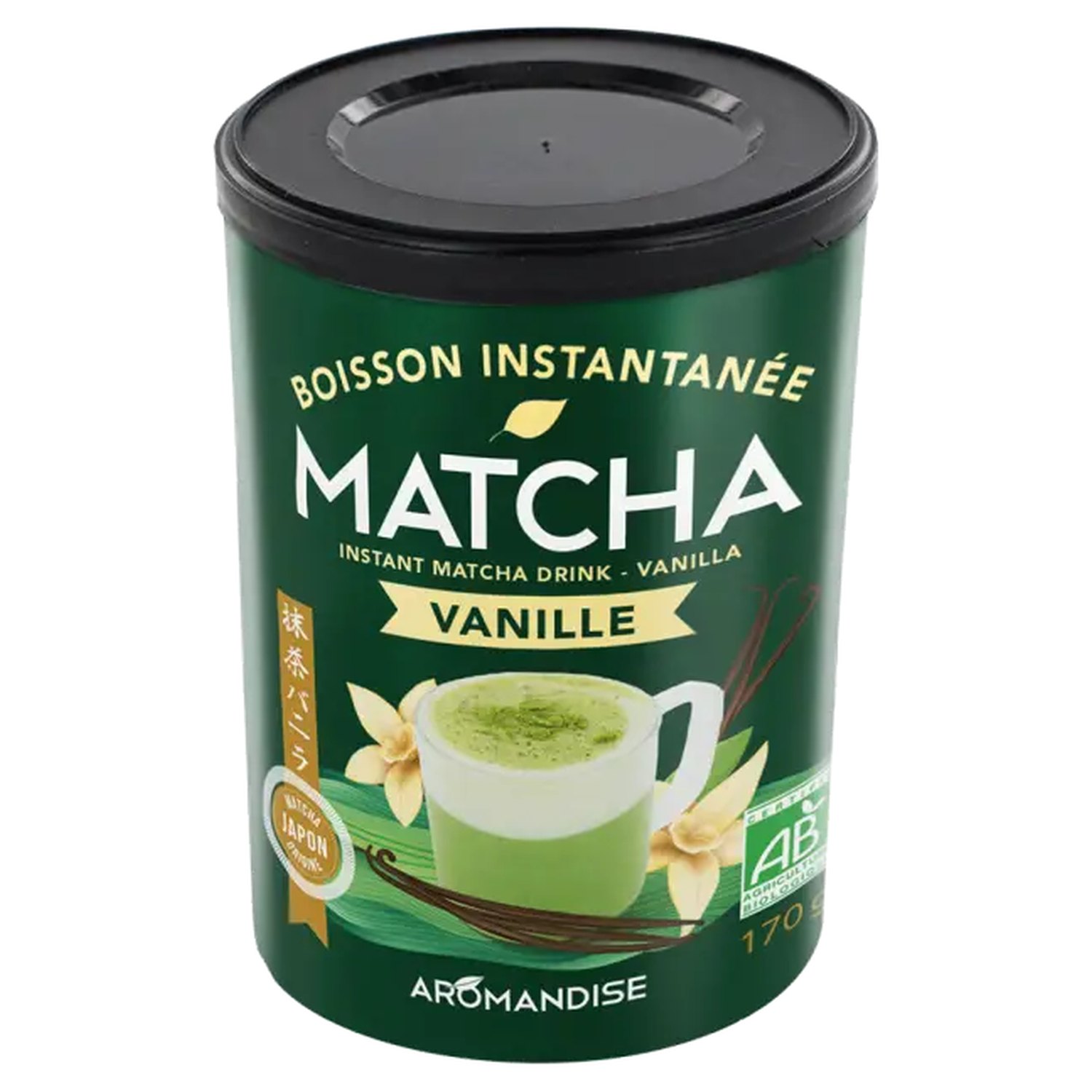 Matcha Instant Latte Vanilje Økologisk - 170 gram - Aromandise