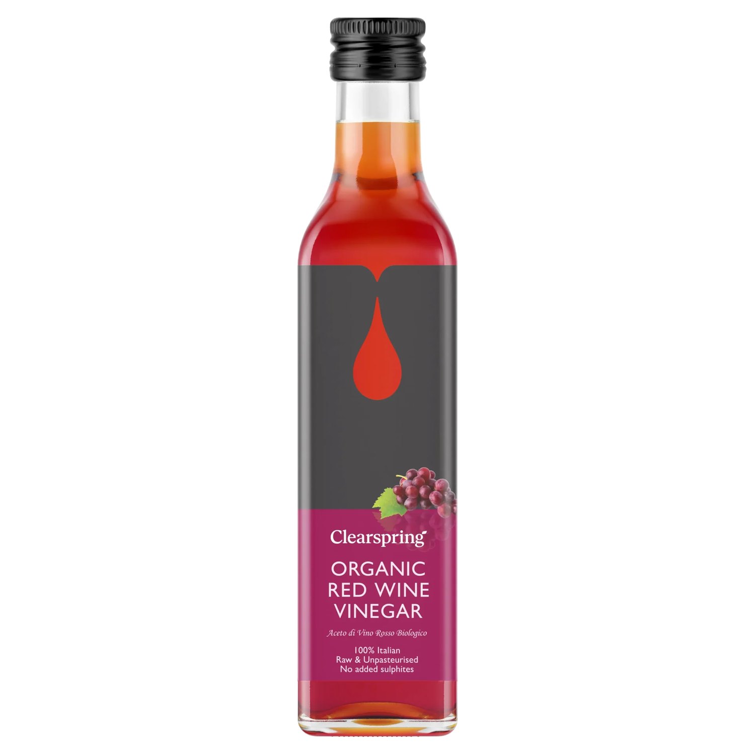 Rødvinseddike Økologisk - 250 ml - Clearspring