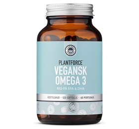 Omega 3 (Vegansk EPA & DHA) - 120 kapsler - Plantforce 