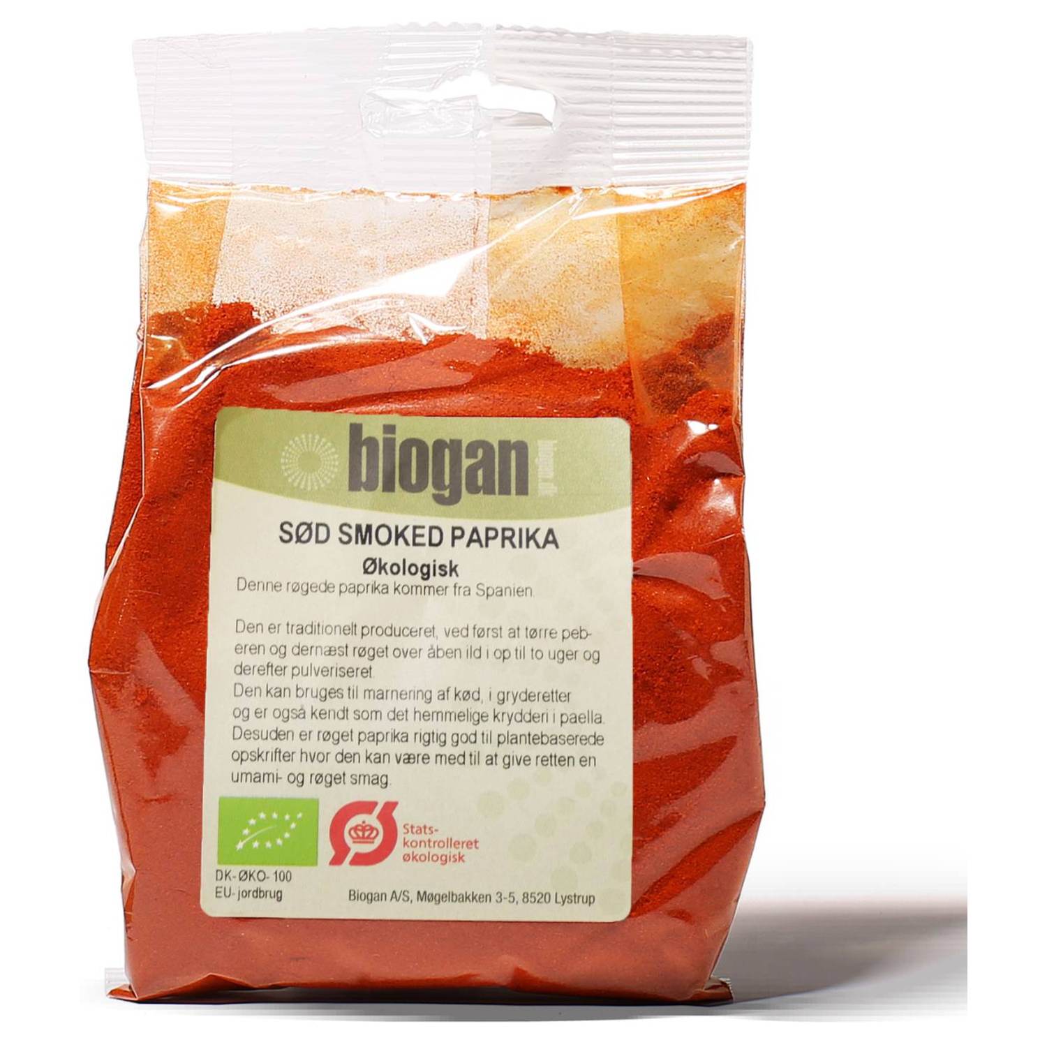 Paprika sød røget Økologisk - 100 gram - Biogan - DISCOUNT PRIS