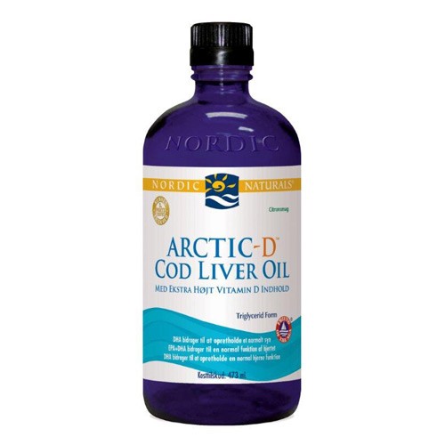 Torskelevertran+D m.citrus Cod liver oil - 474 ml - Nordic Naturals
