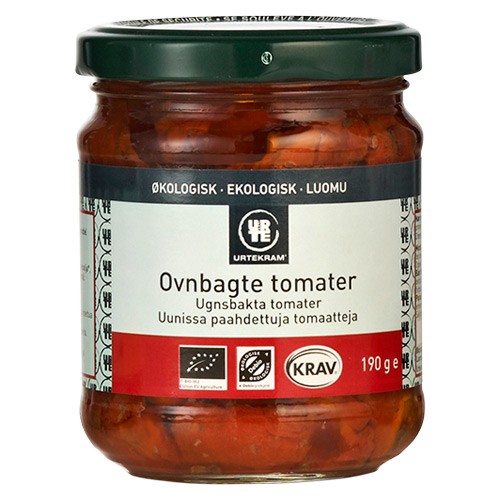Tomater ovnbagte i olie Italien Økologisk- 190 gr - Urtekram