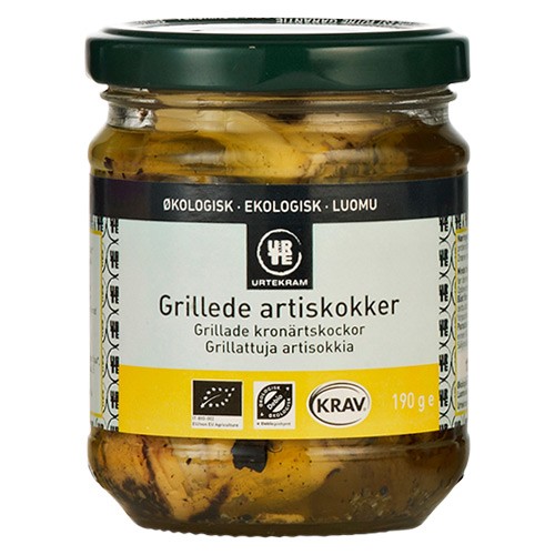 Artiskokker grillede i olie Økologisk - 190 gr - Urtekram