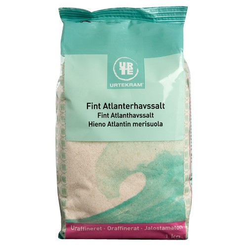 Havsalt fint atlanterhavssalt - 1 kg - Urtekram 