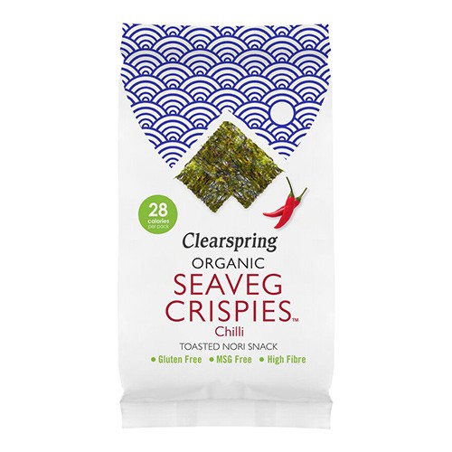 Tang chips Chili Økologisk (Seaveg Crispies) - 5 gram Clearspring
