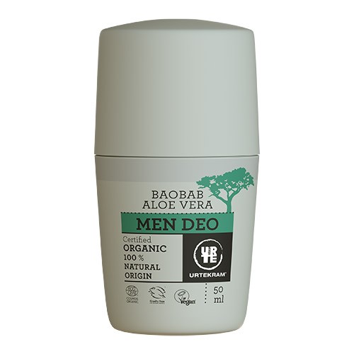 MEN Deo roll-on Aloe Vera & Baobab - 50 ml - Urtekram