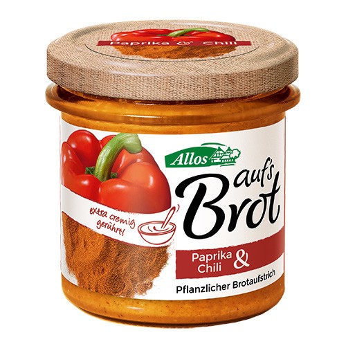 Billede af Smørepålæg Auf´s Brot Peber frugt- Chili Økologisk - 140 gram - Allos