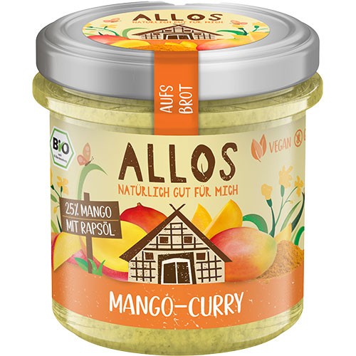 Billede af Smørepålæg Auf´s Brot Mango- Karry Økologisk - 140 gram - Allos