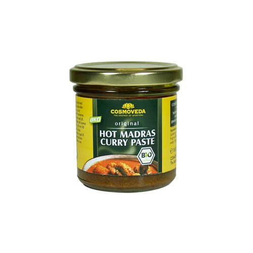 Hot Madras Curry Paste Økologisk- 160 gr - Cosmoveda