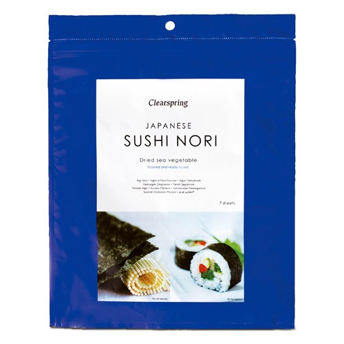 Nori sushi plader (perforeret) - ristet - 17 gr - Clearspring