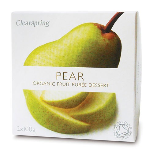 Frugtpuré pære Økologisk - 200 gram - Clearspring 