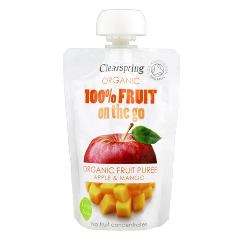 Æble, Mango fruit on the go Økologisk - 100 gram - Clearspring