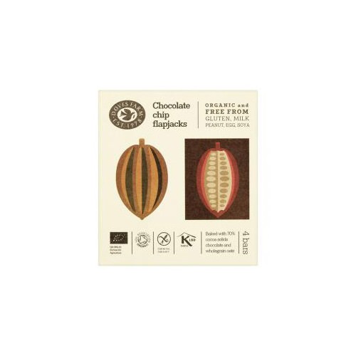 Chocolate Chip Flapjack Økologisk 4pak 140 Gram Doves