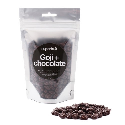 Goji bær med chokolade - 200 gram - Superfruit 