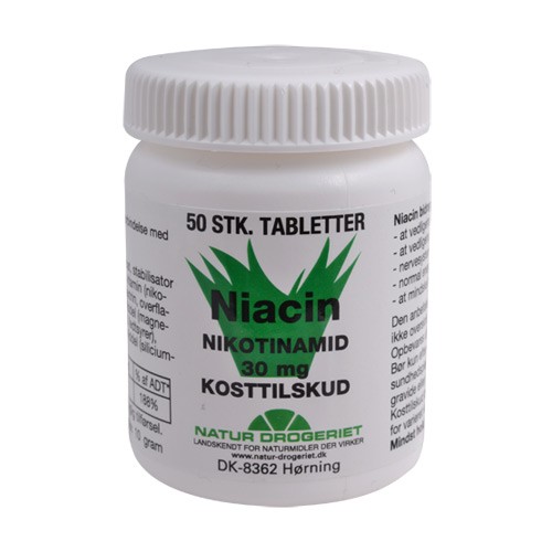Niacin (amid) B3 30 mg - 50 tab - Natur Drogeriet 