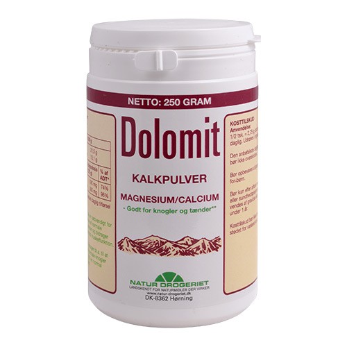 Dolomit pulver spisebrug - 250 gr - Natur Drogeriet