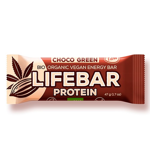 LifeBar Choco Green Proteinbar - 47 gram - LifeFood