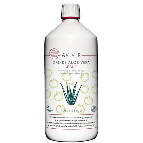 Billede af Aloe Vera Drikke 95 % m. æbler Avivir - 1 ltr - Avivir