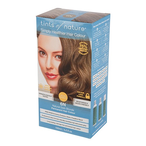 Hårfarve 6N Dark Blonde - 120 ml - Tints of Nature