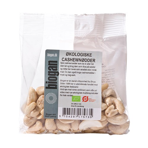 Cashewnødder Økologisk - 100 gram - Biogan