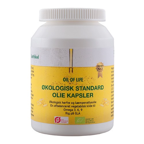 Billede af Omega 3-6-9 GLA Standard Olie kap Økologisk - 120 kapsler - Oil of life