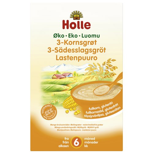 Billede af 3-Kornsgrød Ø demeter - 250 gr - Holle