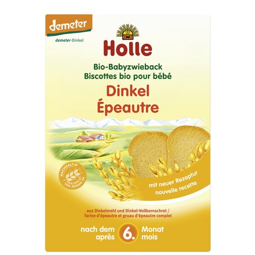 Spelt tvebakker til baby Økologisk demeter - 200 gr - Holle 