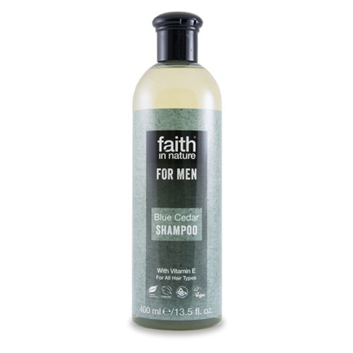 Shampoo Blue Cedar mænd - 400 ml - Faith in Nature