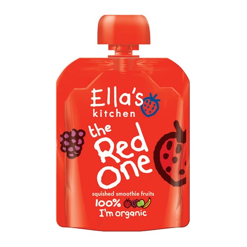 Babymos jordbær, hindbær Økologisk - 90 gram - Ellas Kitchen