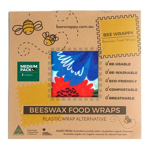 Billede af Beeswax Food Wraps 2 x Medium - 1 pakke - Bee Wrappy