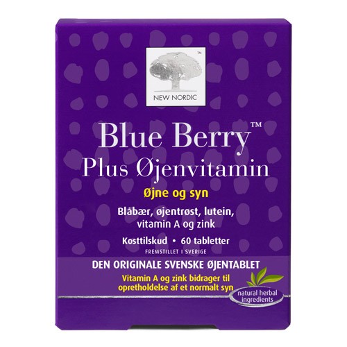 Blue Berry øjenvitamin 10 mg - 60 tab - New Nordic