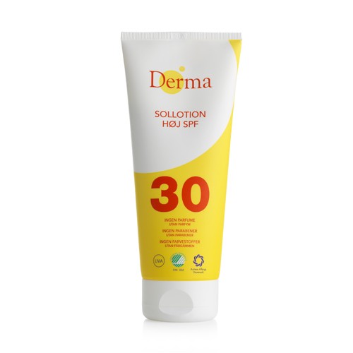 Sollotion spf 30 høj beskyt - 200 ml - Derma