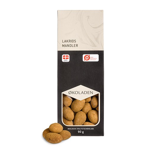 Lakridsmandler choko Økologisk  - 90 gram - Økoladen