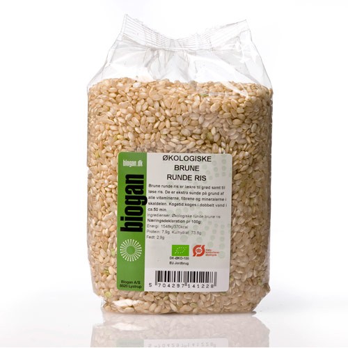 Brune ris runde Italien Økologisk - 1 kg - Biogan