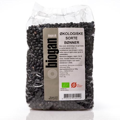 Sorte bønner Økologisk- 1 kg - DISCOUNT PRIS