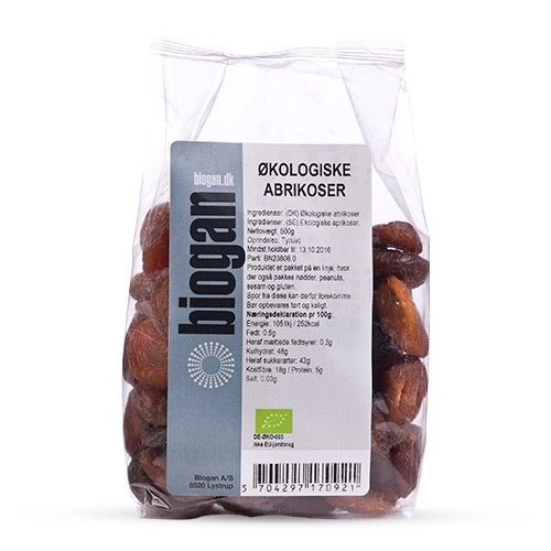 Abrikoser Økologisk  - 500 gram - Biogan