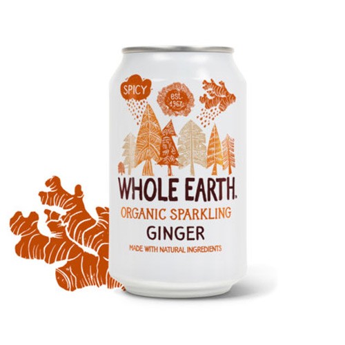 Ginger Soda i dåse Økologisk - 330 ml - Whole Earth