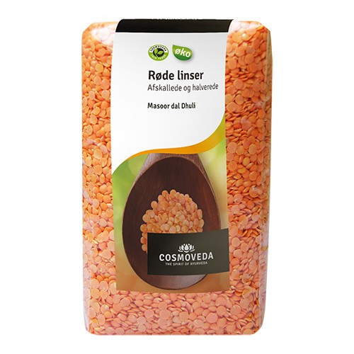 Røde linser (Masoor Dal) Økologisk - 500 gram