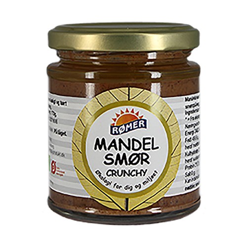 Mandelsmør Crunchy, Glutenfri Økologisk- 170 gr - Rømer